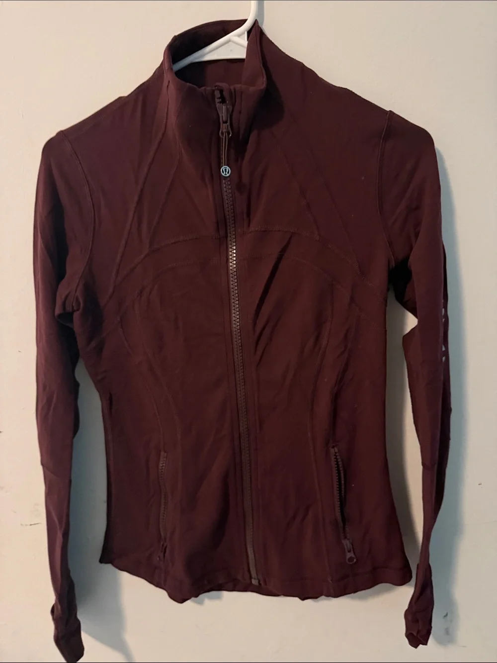 lululemon athletica Women's Zip-Up Bomber Jacket in Deep Maroon